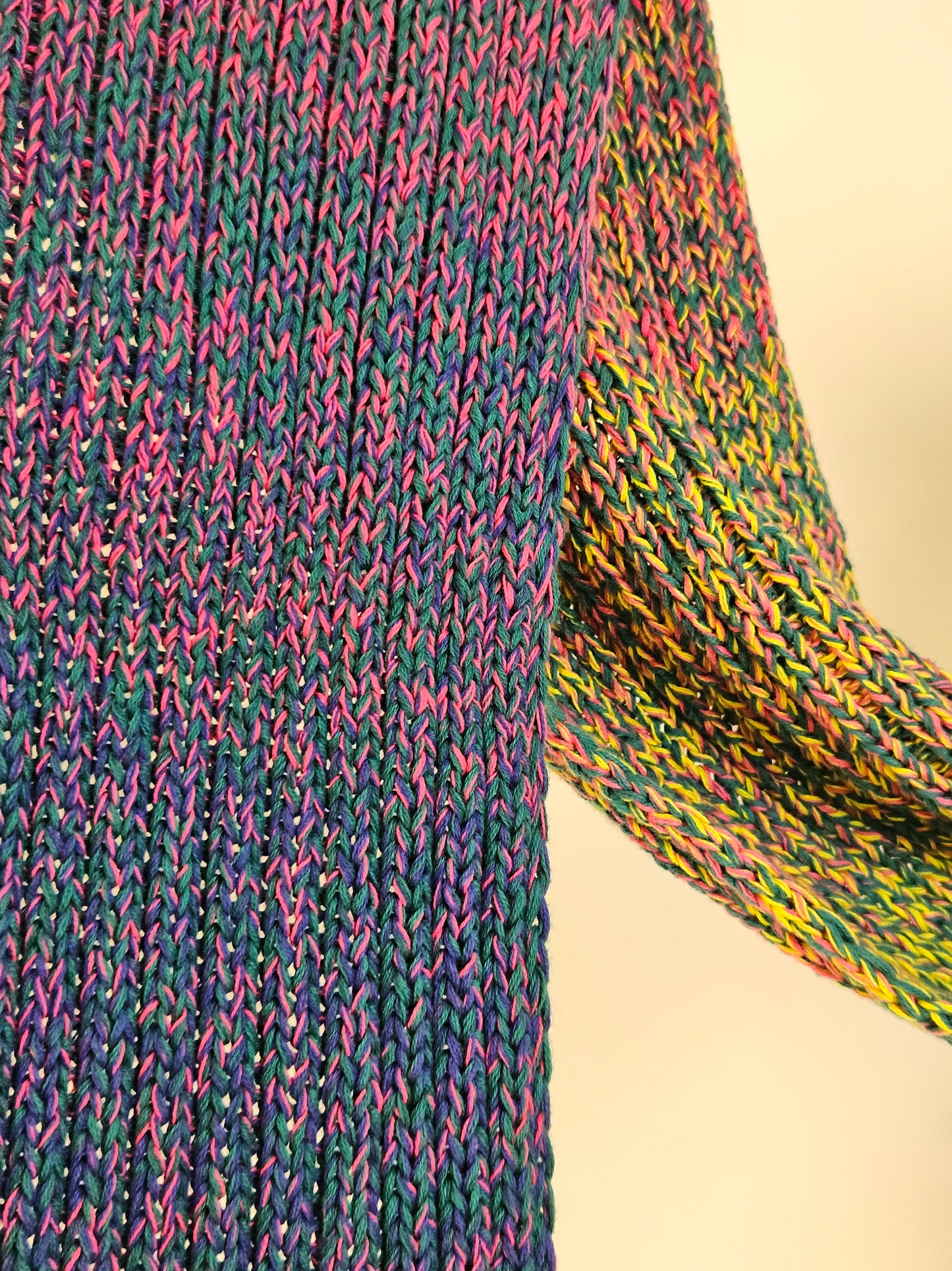 Extra long handcrafted cotton scarf "Northern Lights" 100% organic cotton