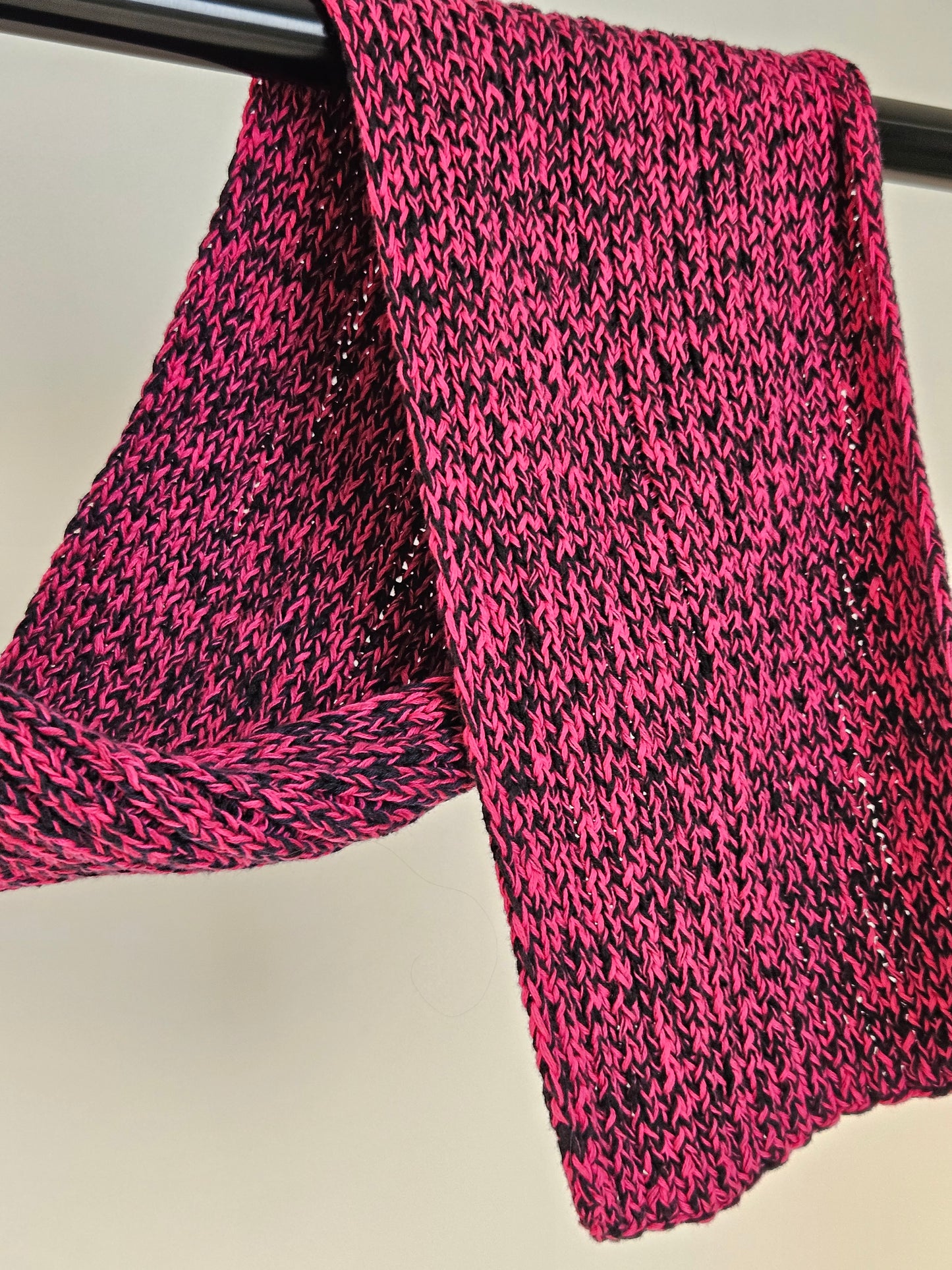 Extra long handcrafted cotton scarf "Duality" 100% organic cotton