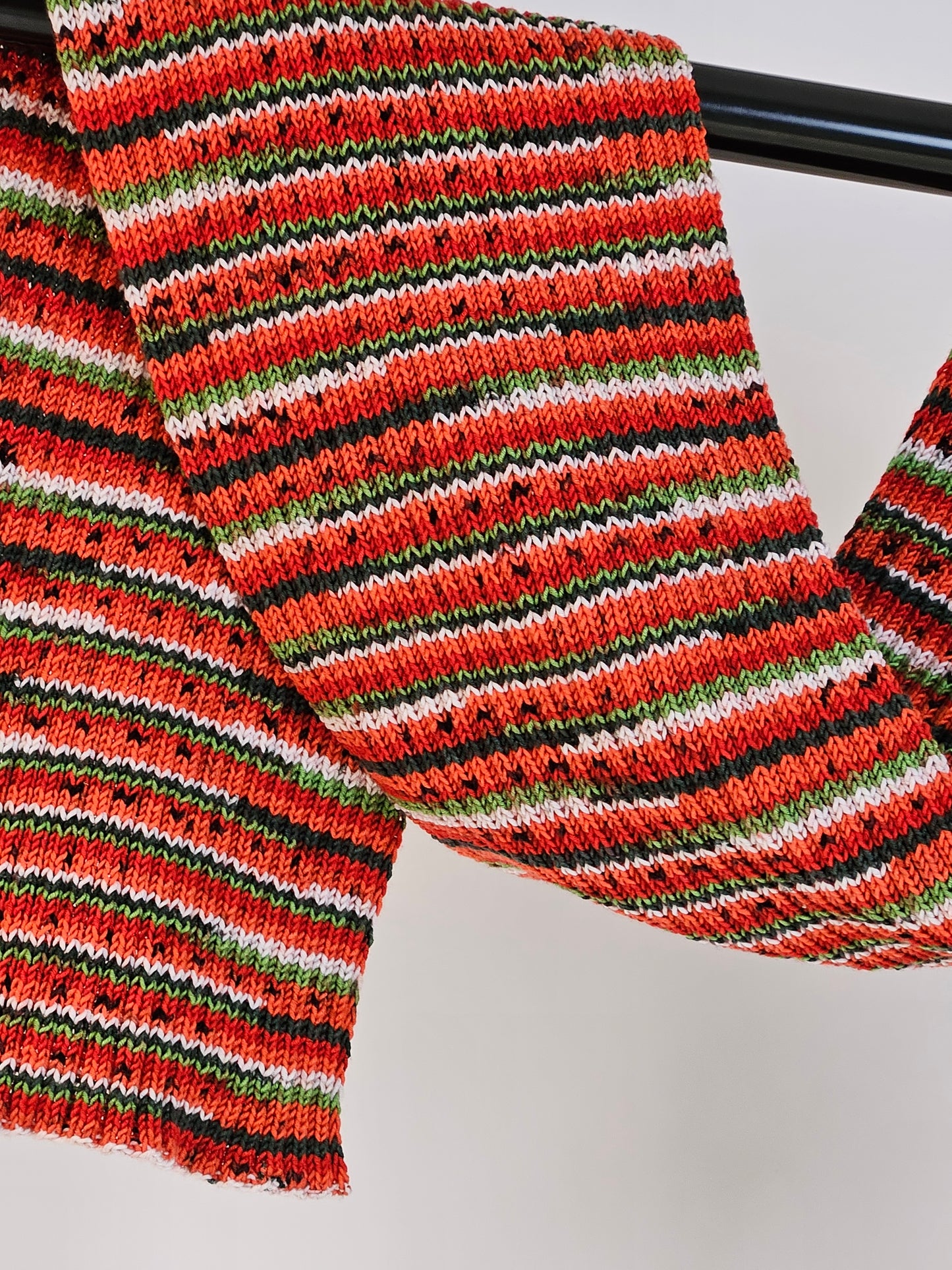 Long Hypoallergenic handcrafted acrilic scarf "Watermelon"