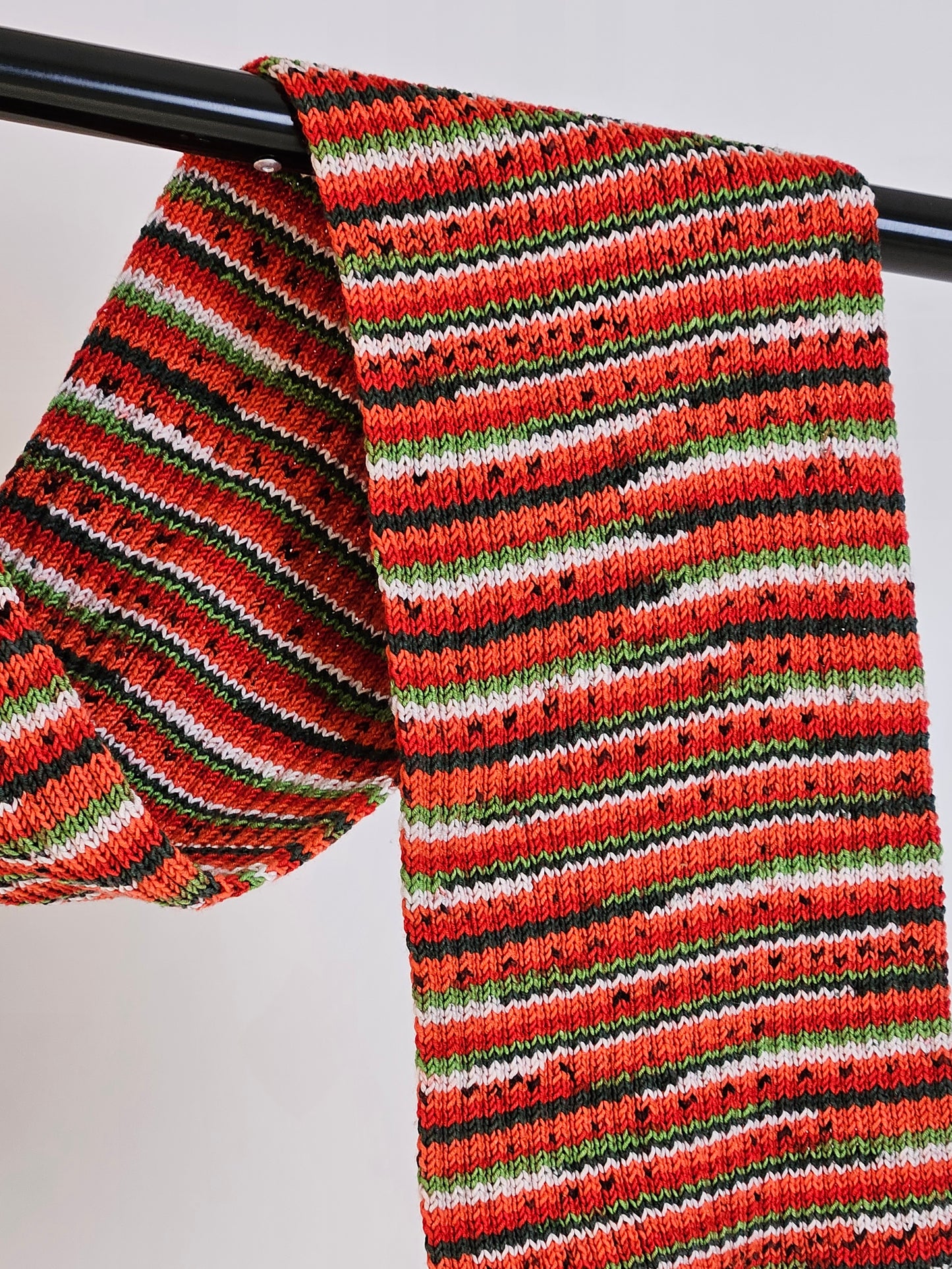 Long Hypoallergenic handcrafted acrilic scarf "Watermelon"