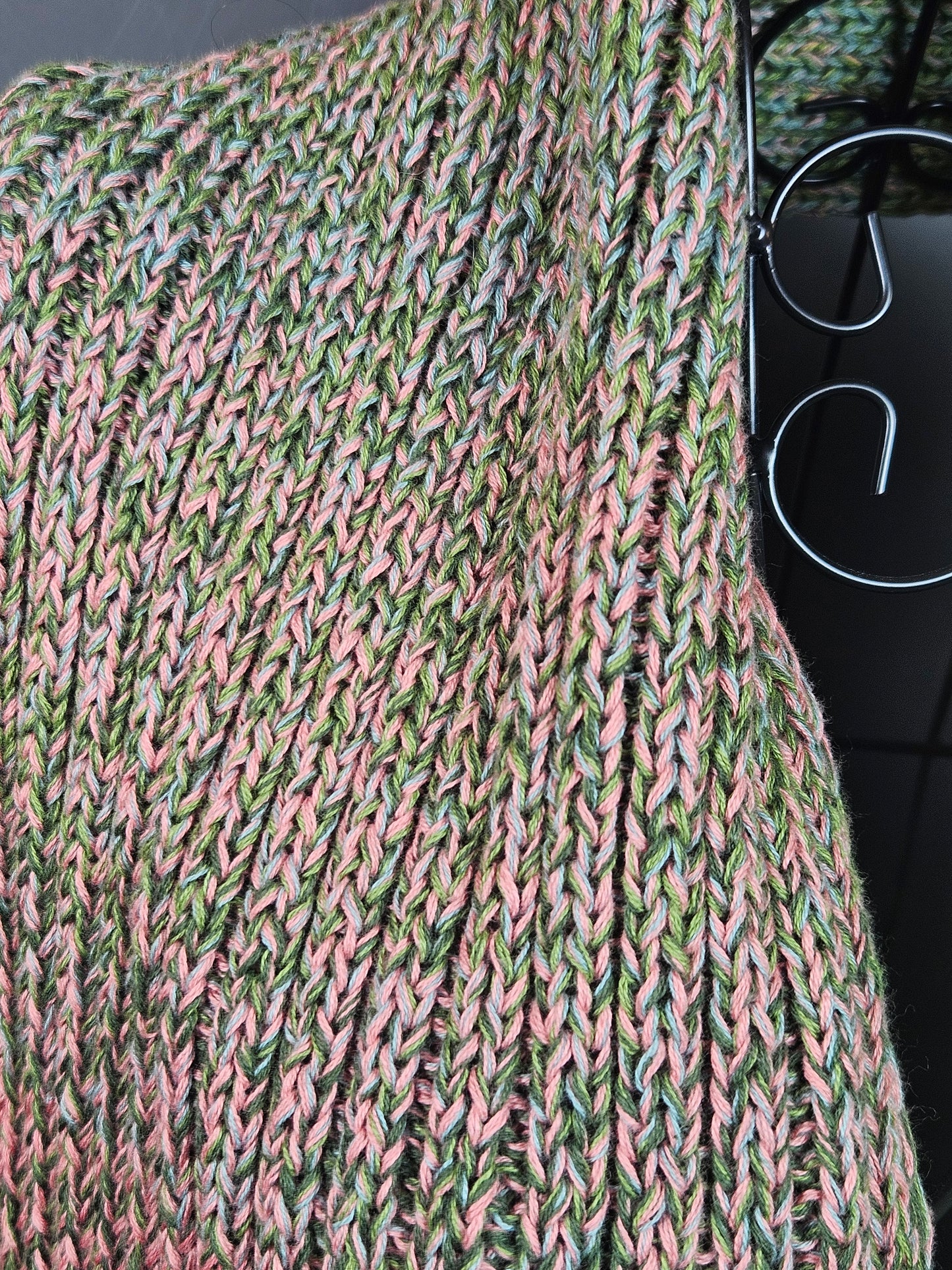 Extra long handcrafted cotton scarf "Inverness's Spring" 100% organic cotton