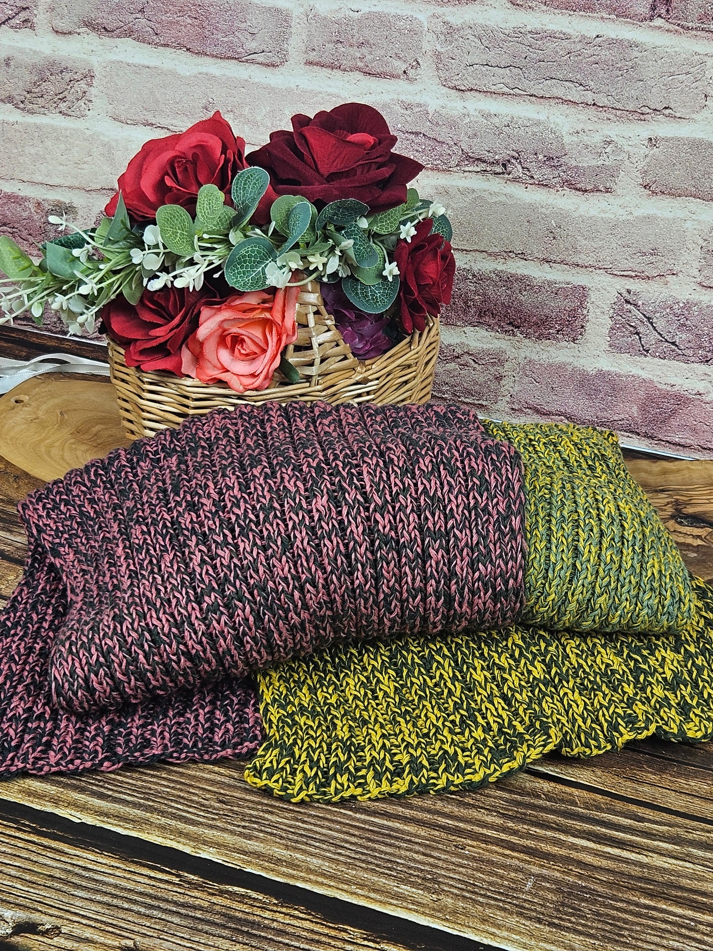 Extra long handcrafted cotton scarf "Inverness's Spring" 100% organic cotton